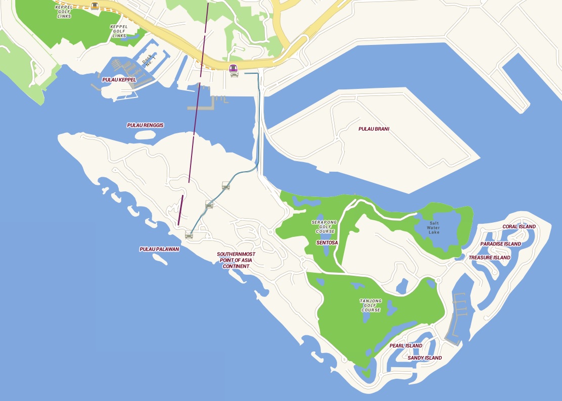 Map of Sentosa Island