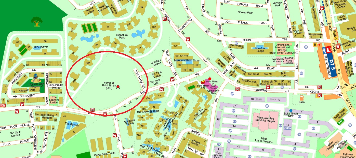Forett at Bukit Timah location map